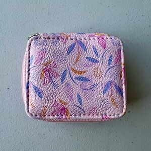 MIAMICA Floral Print Travel Size Jewelry Box Pill Box Small